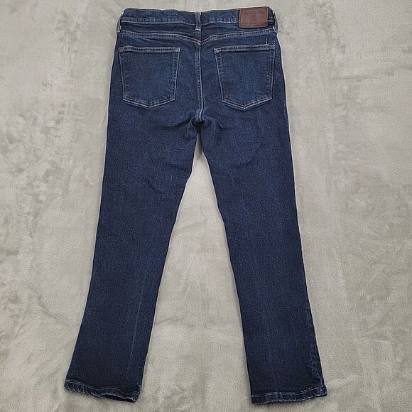 Lands' End Mens Jeans Square Rigger Size 32x29 Straight Leg Dark Blue Denim - Picture 3 of 12